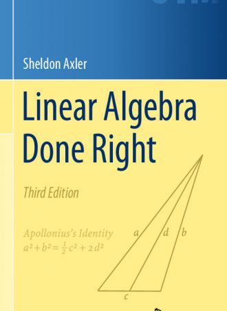 Linear Algebra Done Right 3rd edition 2015 by Sheldon Axler